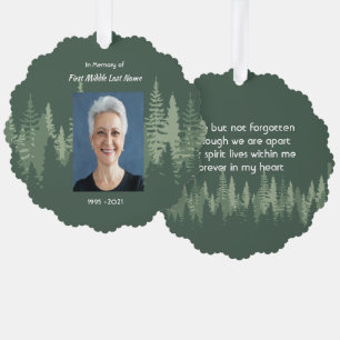Carte Décorative Photo souvenir mémorial Arbres Forêt Sauvage
