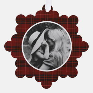 Carte Décorative Photo Tartan rouge Tartan tirée à la main