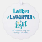 Carte Décorative Photographie Hanoukka Latkes Laughter Light Typogr (Recto)
