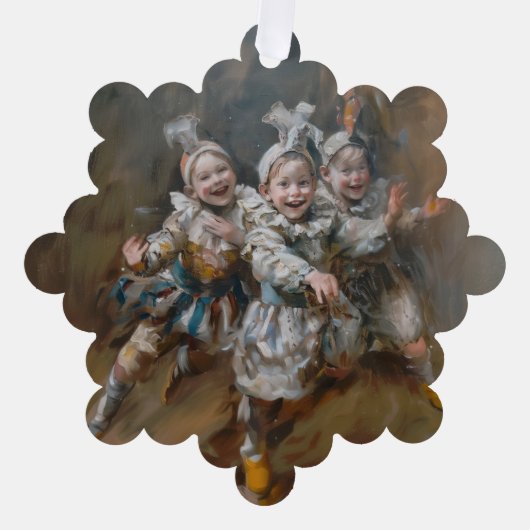 Carte Décorative Pierrots - Papier de décoration (Recto)