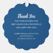 Carte Décorative Pine Wreath Bleu et blanc Livre de vacances d'affa (Verso)