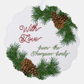 Carte Décorative Pinecones personnalisés aiguilles de pin Branches (Verso)