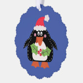 Carte Décorative Pingouin de Noël personnalisé (Gauche)