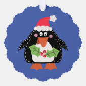 Carte Décorative Pingouin de Noël personnalisé (Recto)
