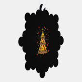 Carte Décorative pizza noël lumières des arbres messieurs (Droite)