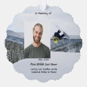 Carte Décorative Planche à neige Souvenir Mémorial Hiver (Recto)