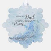 Carte Décorative Plume Bleu | Arbre de Noël céleste (Verso)