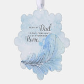 Carte Décorative Plume Bleu | Arbre de Noël céleste (Gauche)
