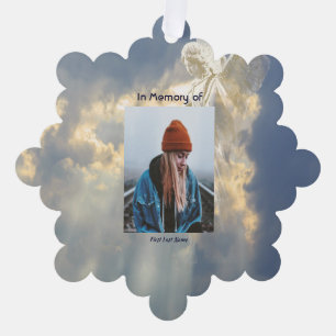 Carte Décorative Poem Memorial Keepsaké Angel Sky Nuages