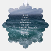 Carte Décorative Poem Memorial Keepsake Ocean Sea Beach (Verso)