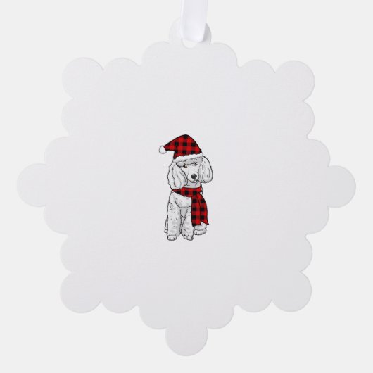 Carte Décorative Poodle Buffalo Plaid Poodles Amoureux des chiens N (Recto)