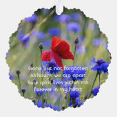 Carte Décorative Poppy Cornflower Meadow Memorial Pocket Keepsake (Verso)