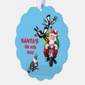 Carte Décorative Potier père Noël et magpies (Gauche)