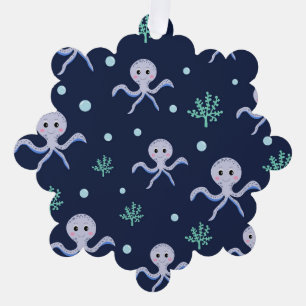 Carte Décorative Poulpe sous le motif enfants de la mer