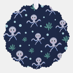 Carte Décorative Poulpe sous le motif enfants de la mer