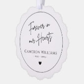 Carte Décorative Pour toujours dans nos coeurs mémorial photo moder (Gauche)