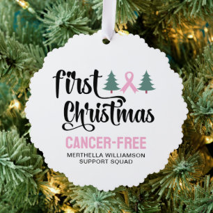 Carte Décorative PREMIER CHRISTMAS Personnalisé Cancer du sein Sans