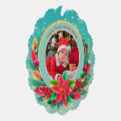 Carte Décorative Premier Noël de bébé - Souvenir photo personnalisé (Droite)