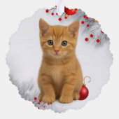 Carte Décorative Premier Noël de chaton (Verso)