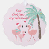 Carte Décorative Premier Noël en grand-parent mignon Père Noël Flam (Verso)