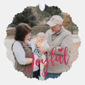 Carte Décorative Premier Noël grand-parents photo script moderne (Recto)