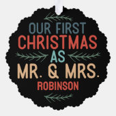 Carte Décorative Premier Noël Joyeux et les vacances mariées Accent (Verso)