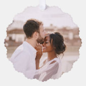 Carte Décorative Premier Noël moderne M. Mme Modèle photo (Recto)