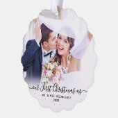 Carte Décorative Premier Noël moderne Marié 2 Photo Noël (Gauche)