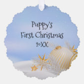 Carte Décorative Première Noël de chiots - Souvenir (Recto)