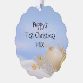 Carte Décorative Première Noël de chiots - Souvenir (Gauche)