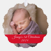 Carte Décorative Première photo de Noël (Verso)