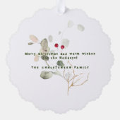 Carte Décorative Première photo de Noël du bébé (Verso)