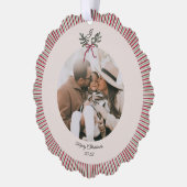 Carte Décorative Preppy Holiday Paper Ornament with Photo (Gauche)
