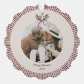 Carte Décorative Preppy Holiday Paper Ornament with Photo (Recto)