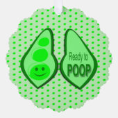 Carte Décorative Prêt à balancer nouveau bébé Funny pois vert perso (Recto)