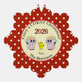 Carte Décorative Profitez d'un Noël Corny ! Étiquette de papier de (Verso)