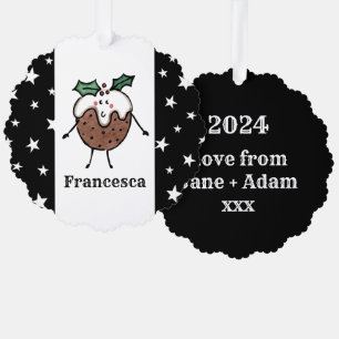 Carte Décorative Pudding de Noël personnalisé