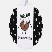 Carte Décorative Pudding de Noël personnalisé (Gauche)