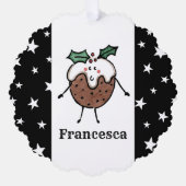 Carte Décorative Pudding de Noël personnalisé (Recto)