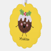 Carte Décorative Pudding de Noël personnalisé (Gauche)