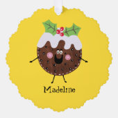 Carte Décorative Pudding de Noël personnalisé (Recto)