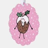 Carte Décorative Pudding de Noël personnalisé (Gauche)