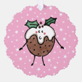 Carte Décorative Pudding de Noël personnalisé (Recto)