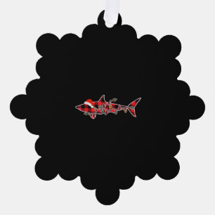 Carte Décorative Pyjama rouge requin Santa Chapeau feu de Noël
