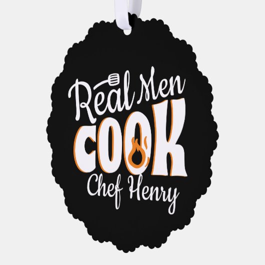 Carte Décorative Real Men Cook Noir (Gauche)