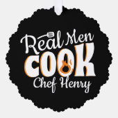 Carte Décorative Real Men Cook Noir (Recto)