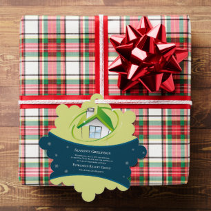 Carte Décorative Réalisateur immobilier Noël Salutation Keepsaké
