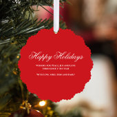 Carte Décorative Red Cardinal Happy Holidays Custom Photo