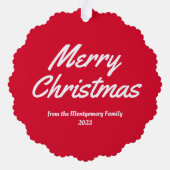 Carte Décorative Red Family Photo Joyeux Noël (Verso)