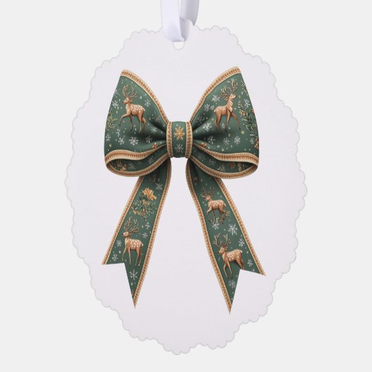 Carte Décorative Reindeer Bow Noël (Gauche)